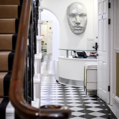 staircase and hallway of maxillofacial clininc